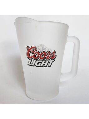 COORS LIGHT FROSTED BEER PITCHER GLASS THICK GLASS